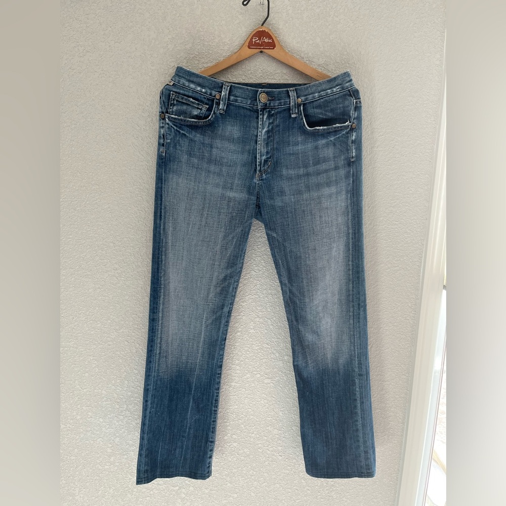 Citizens of Humanity Men’s SID Straight Leg Distressed Jeans Medium Wash Size 31